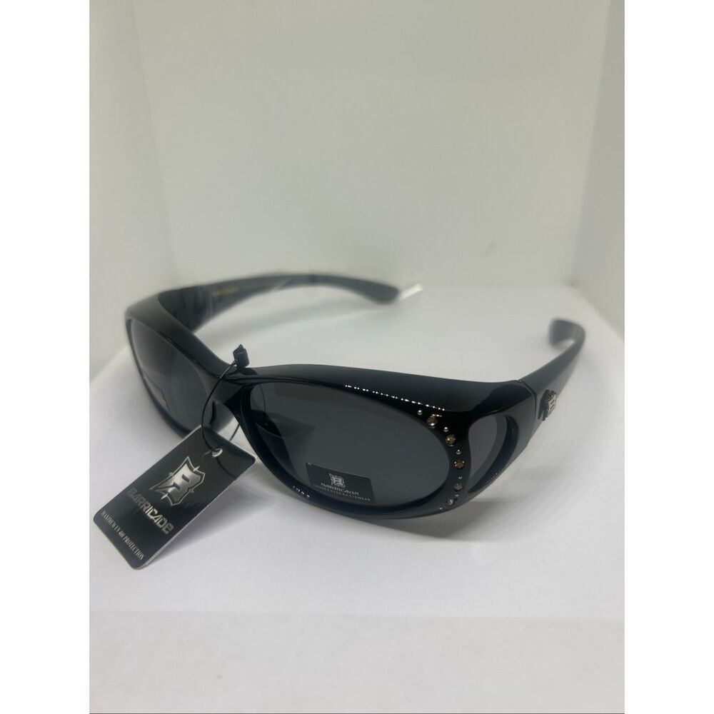 Barricade Polarized Bling Fit Over Sunglasses UV400 Protection Oversized
